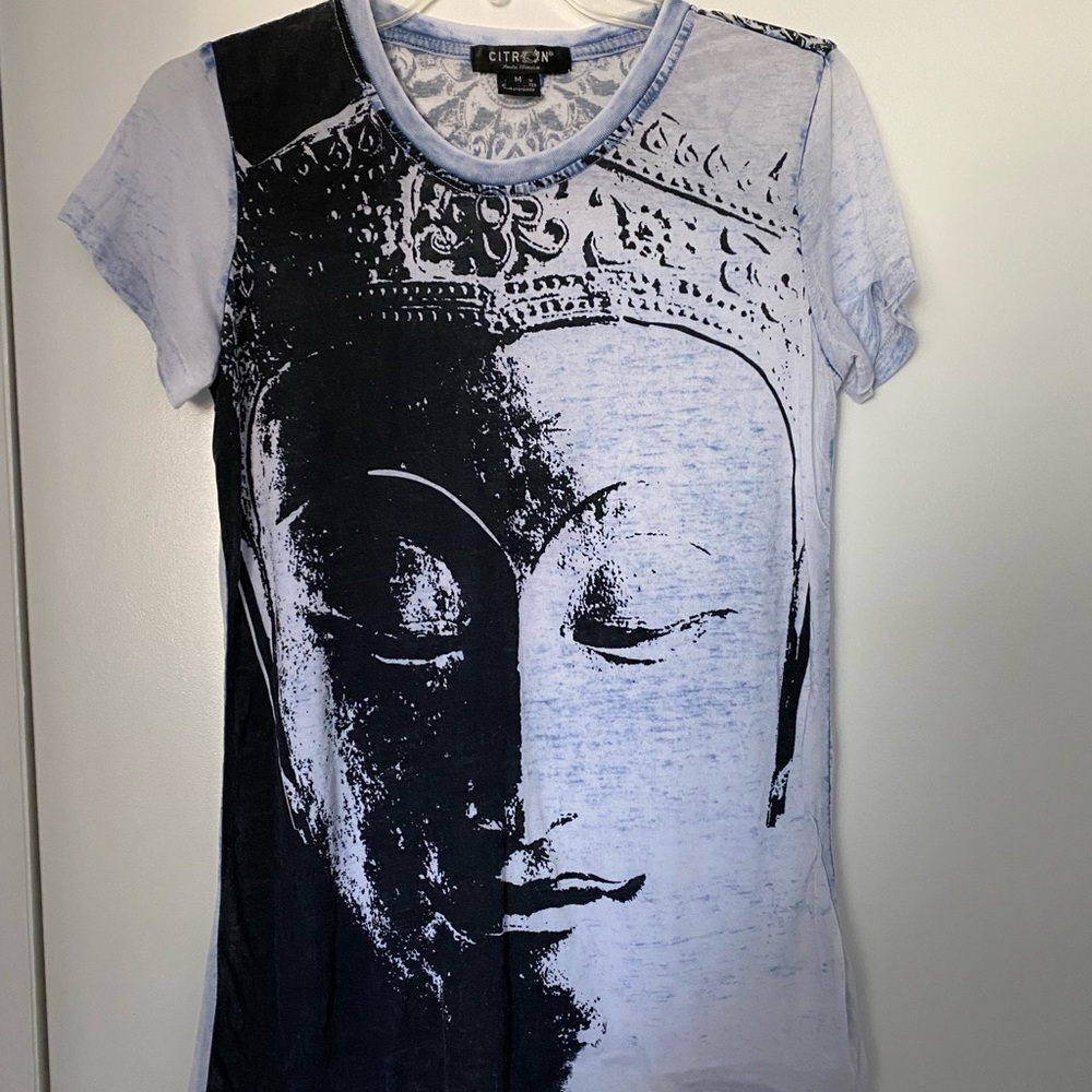 Buddha T-shirt.   This is a longer shirt, made from a lightweight fabric.